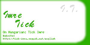 imre tick business card